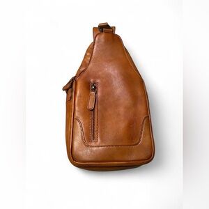 Tan Leather Belt Bag with Minimalist Design